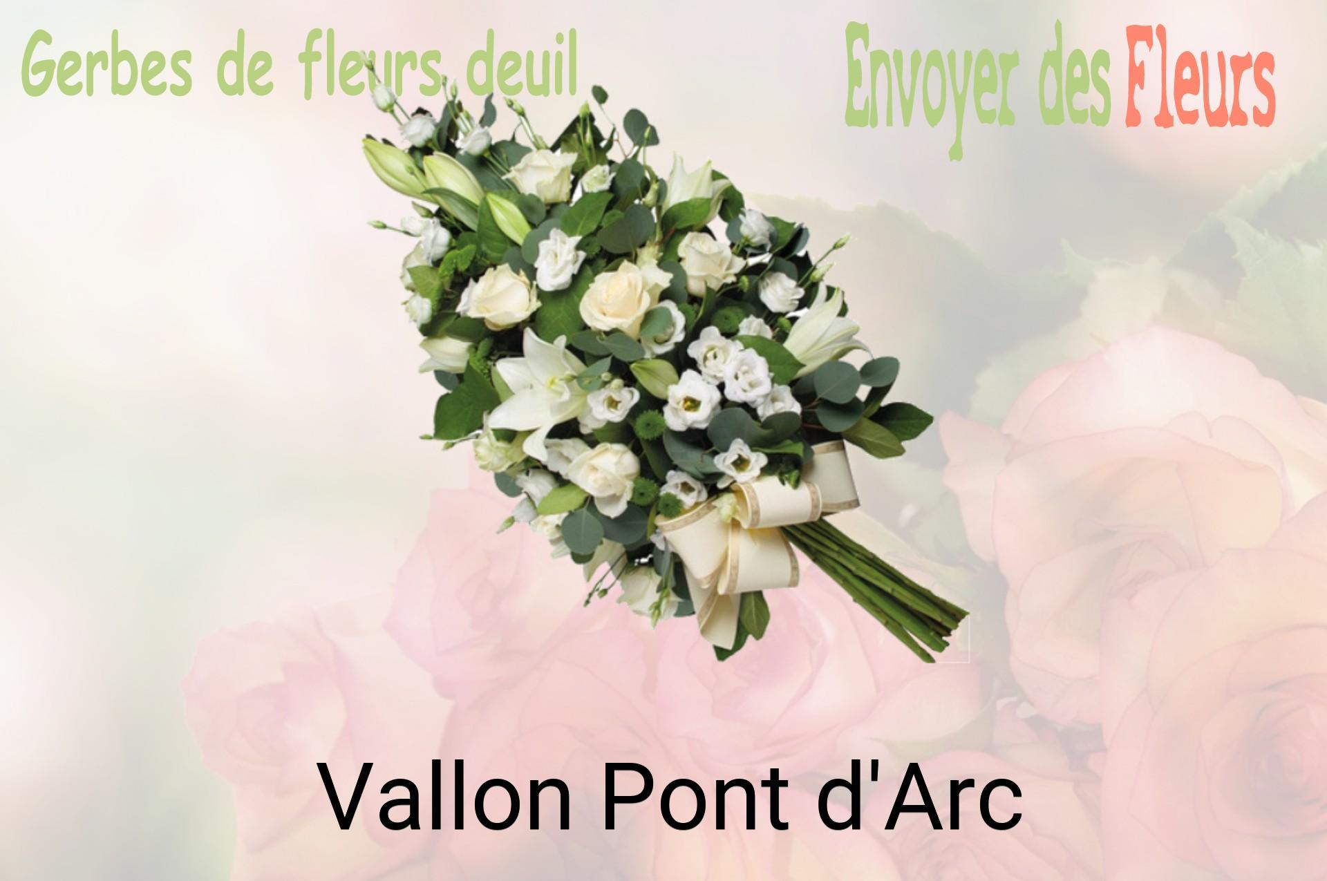 Gerbe de fleurs de deuil livrée à Vallon-Pont-d'Arc